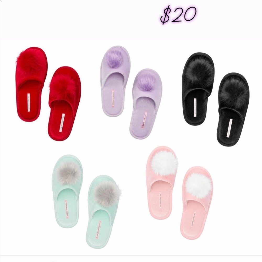 Victoria Secret Pom Pom Slippers